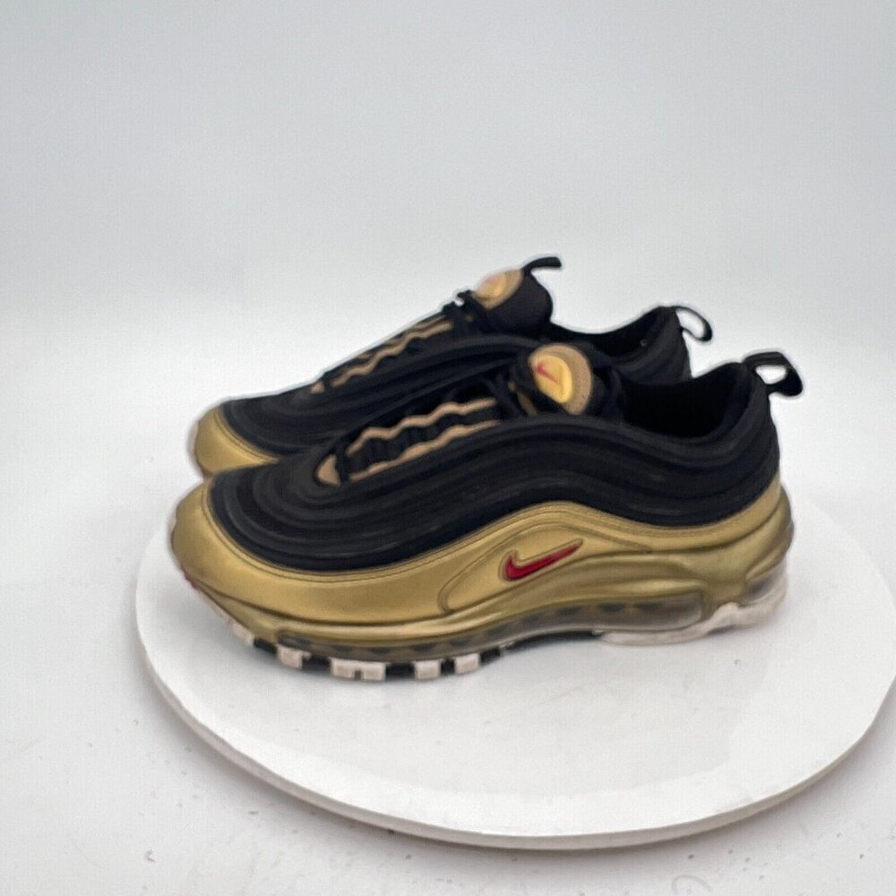 Nike Air Max 97 Men Size 4.5 AT5458-002 Black Metallic Gold Low Top Shoes